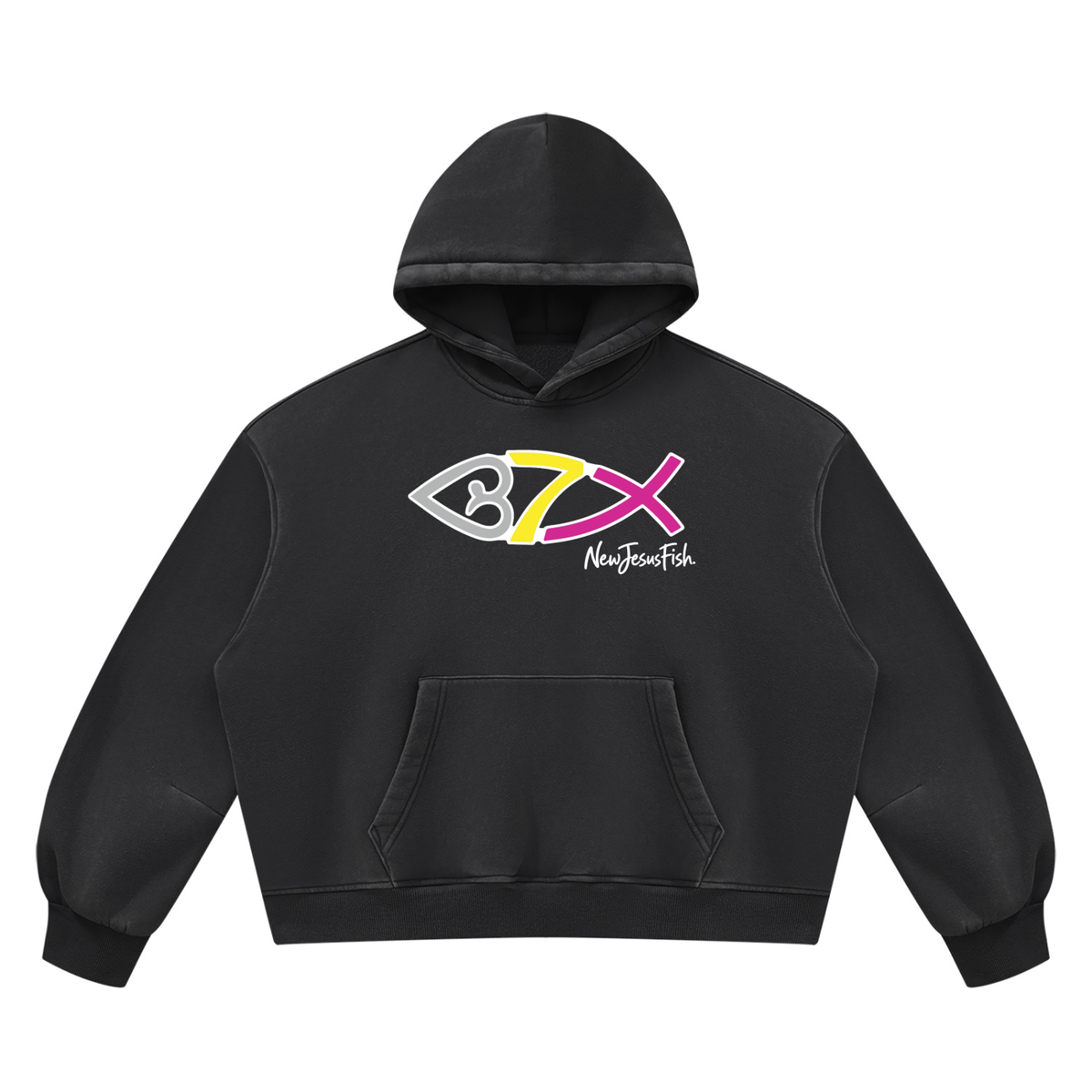 NewJesusFish Classic Rustic Hoodie