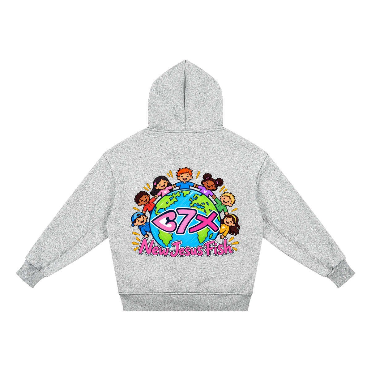 Kids NewJesusFish Girls Unity Hoodie