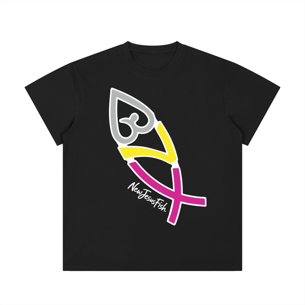 NewJesusFish Cross Body T-Shirt