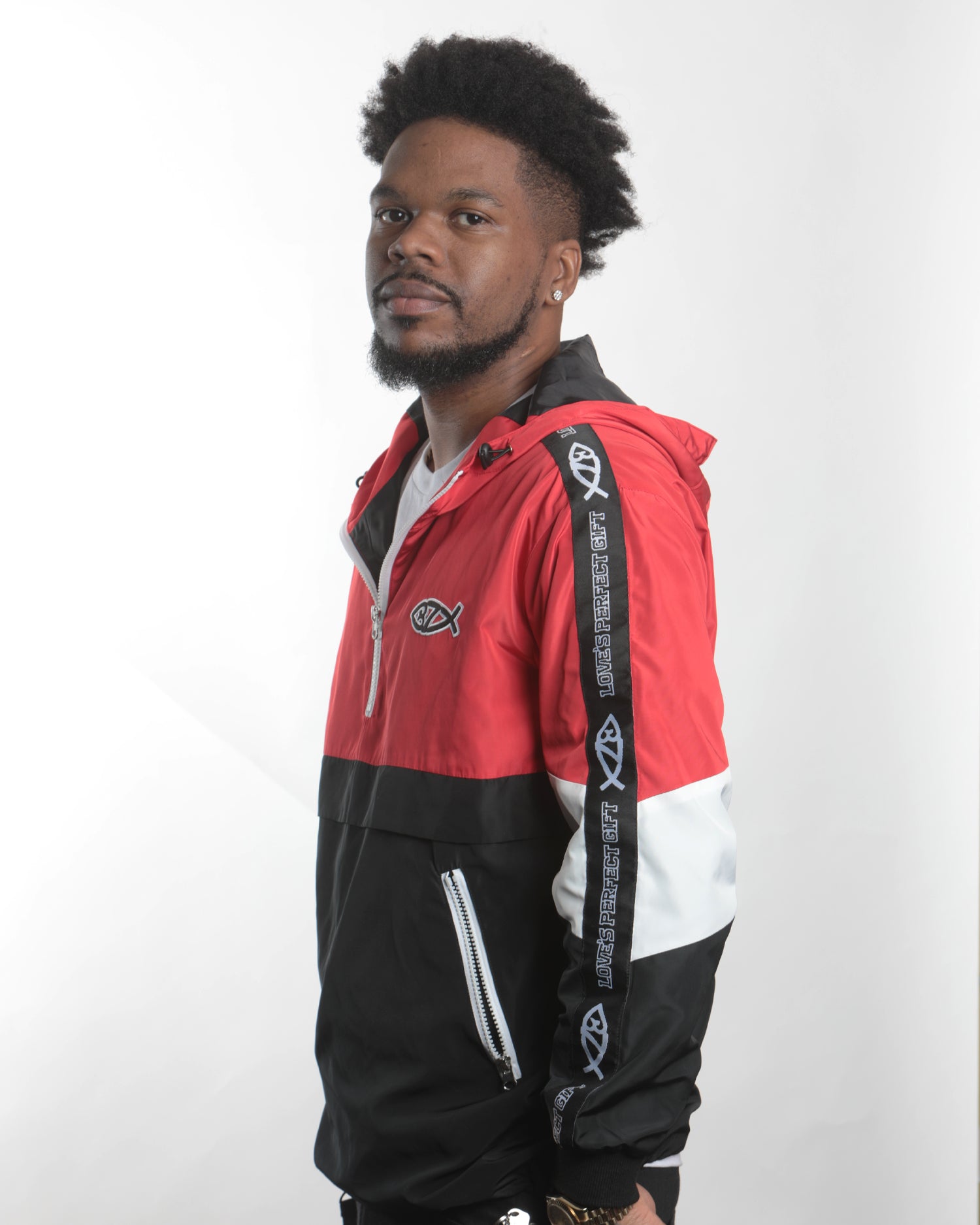 ◆BADBLOOD◆ Billy Jersey Windbreaker Black w-jkt24-027 Billy Jersey Windbreaker - Black – BADBLOOD TAIWAN